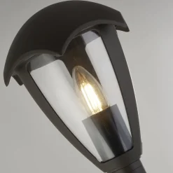 Stehlampe außen IP44 Anthrazit E27 97 cm Aluminium