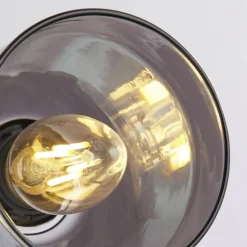 Stehlampe 3-flammig E14 153 cm Rauchglas verstellbar