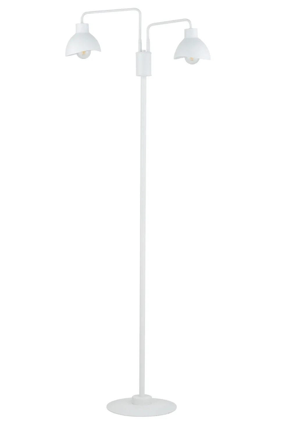 Stehlampe 2-flammig Weiß Metall Lesen E27 162 cm hoch