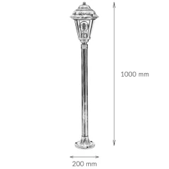 Stehlampe Garten 100 cm Messing Rostbraun Rustikal