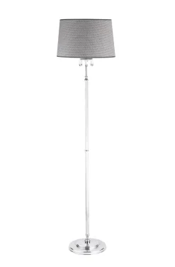 Stehlampe Grau Chrom 166cm AELUA Wohnzimmer Licht