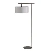 Stehlampe Grau 162cm Stoff Wohnzimmer Loft Design