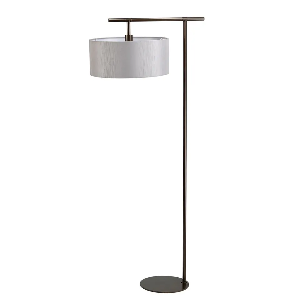 Stehlampe Grau 162cm Stoff Wohnzimmer Loft Design