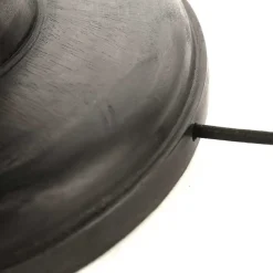 Stehlampe Holz Leinen Schwarz Grau 153 cm E27 blendarm