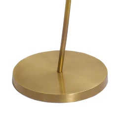 Stehlampe in Bronze hell Grün E27 146 cm Echt-Messing Glas