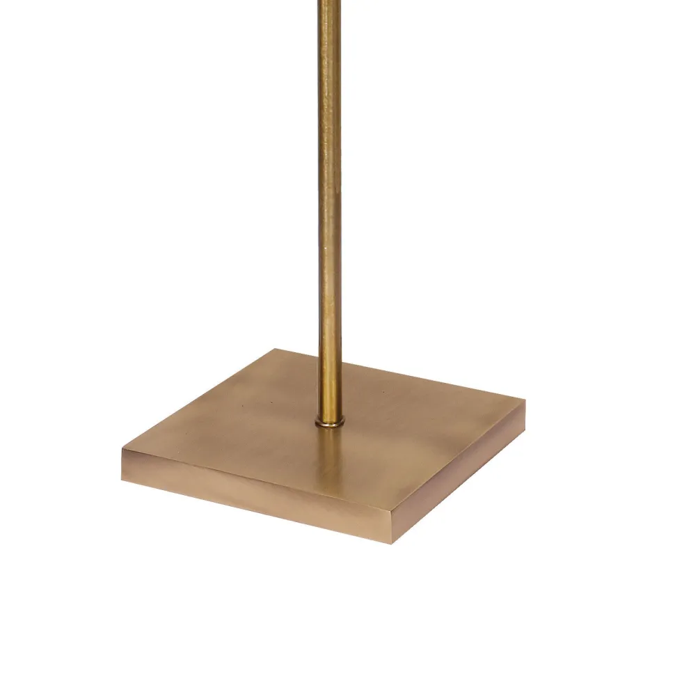 Stehlampe in Bronze hell Braun E27 160,5 cm Messing Stoff