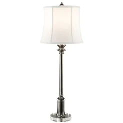 Stehlampe JOHA in Nickel Antik 81cm Bodenlampe