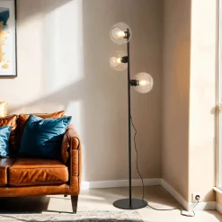 Stehlampe KALETE in Graphit 160cm Wohnzimmer Lampe