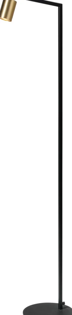 Stehlampe klein 135 cm Schwarz Gold verstellbar Metall