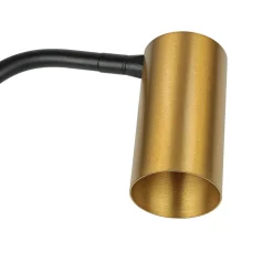 Stehlampe Messing Schirm 124cm Modern flexibel GU10