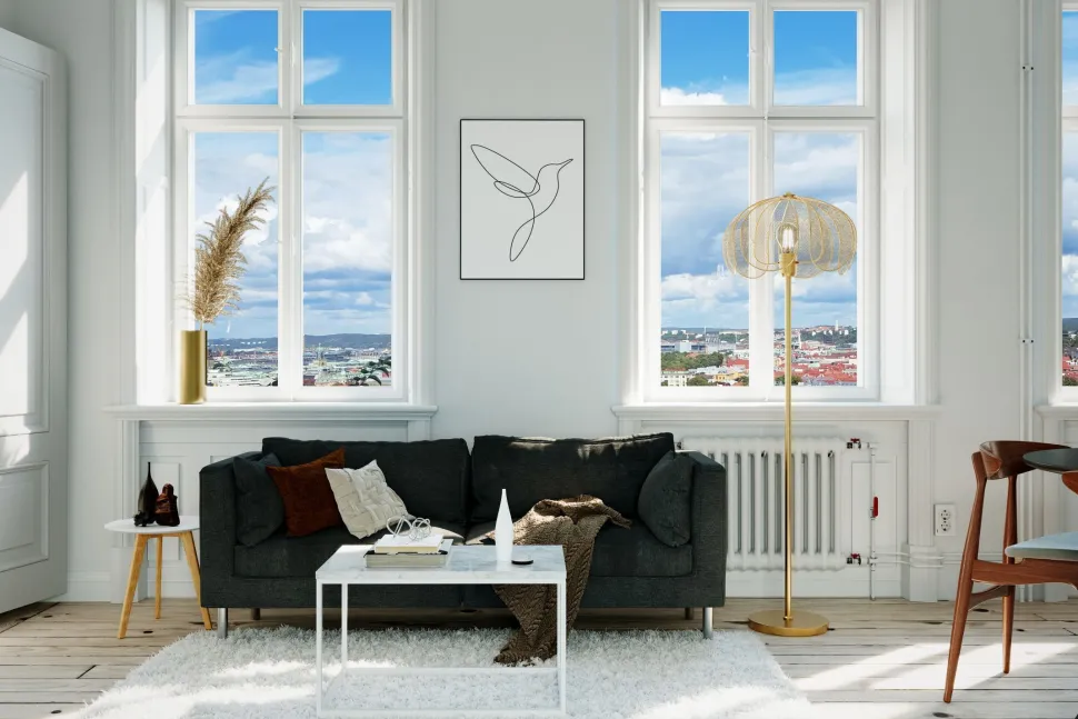 Stehlampe Metall 160 cm in Gold matt E27 Modern Design