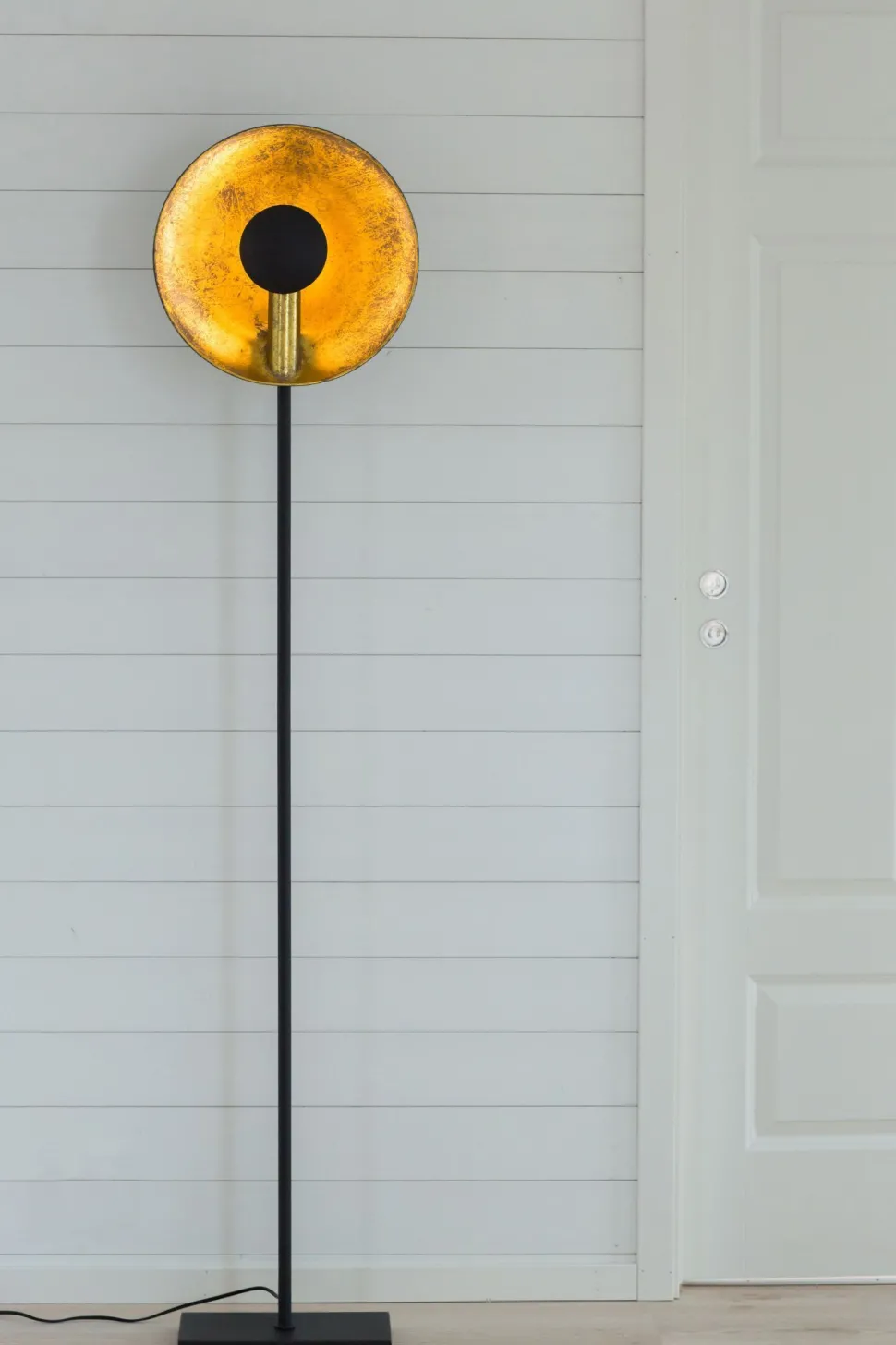 Stehlampe Metall 171 cm in Schwarz Gold E27 ANJA