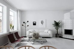 Stehlampe Metall Glas 175,5 cm hoch in Schwarz Gold G9