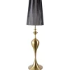 Stehlampe Metall Nylon Gold Schwarz E27 160 cm elegant