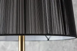 Stehlampe Metall Nylon Gold Schwarz E27 160 cm elegant