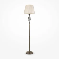 Stehlampe Metall Stoff E14 165 cm rund Klassisch LILJA