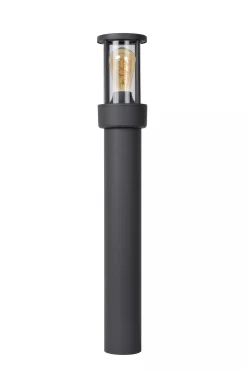 Stehlampe mit Bewegungsmelder Aluminium Glas 80 cm E27