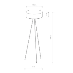Stehlampe Schwarz 154 cm Modern 3x E27 Fußschalter