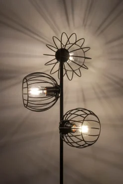 Stehlampe Schwarz E27 163 cm Metall Wohnzimmer