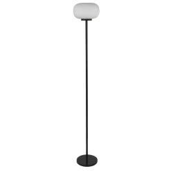 Stehlampe Schwarz Weiß E27 160 cm Glas Metall RAMIREZ