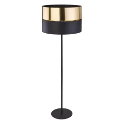 Stehlampe Stoff Metall 159 cm klein Modern Schwarz Gold