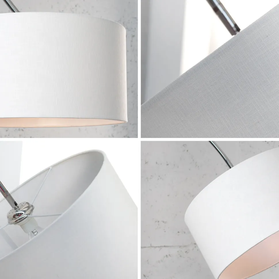 Stehlampe Weißer Schirm 170cm Lampe Wohnzimmer