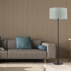 Stehlampe Wohnzimmer 159 cm Stoffschirm Grün Schwarz E27