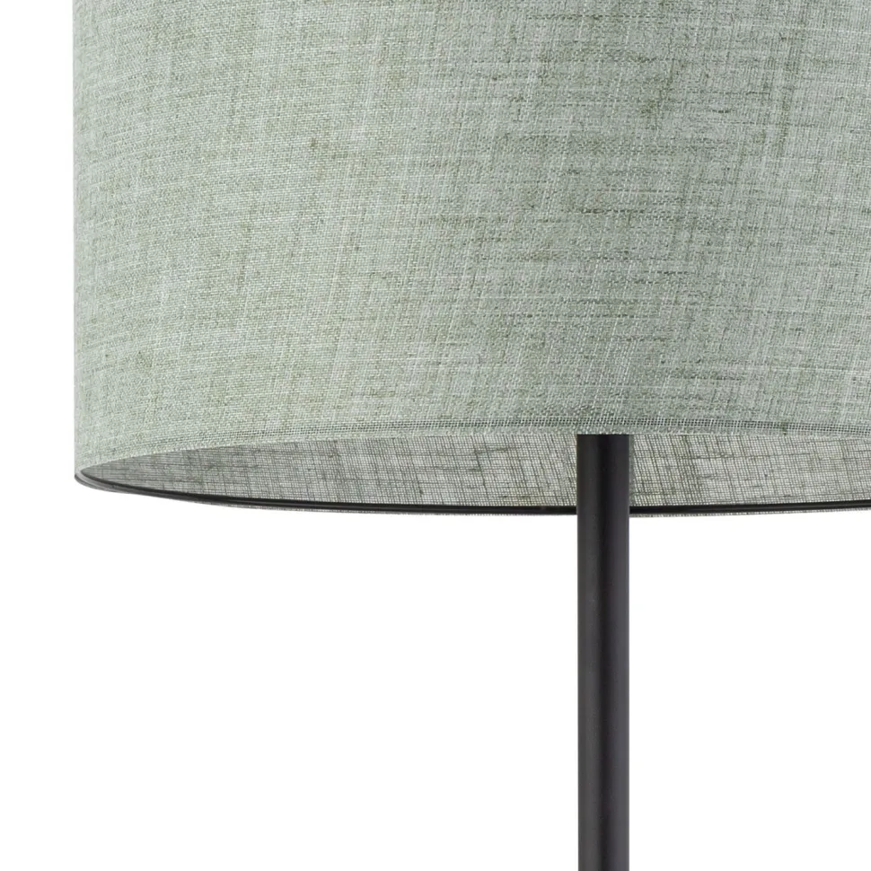 Stehlampe Wohnzimmer 159 cm Stoffschirm Grün Schwarz E27