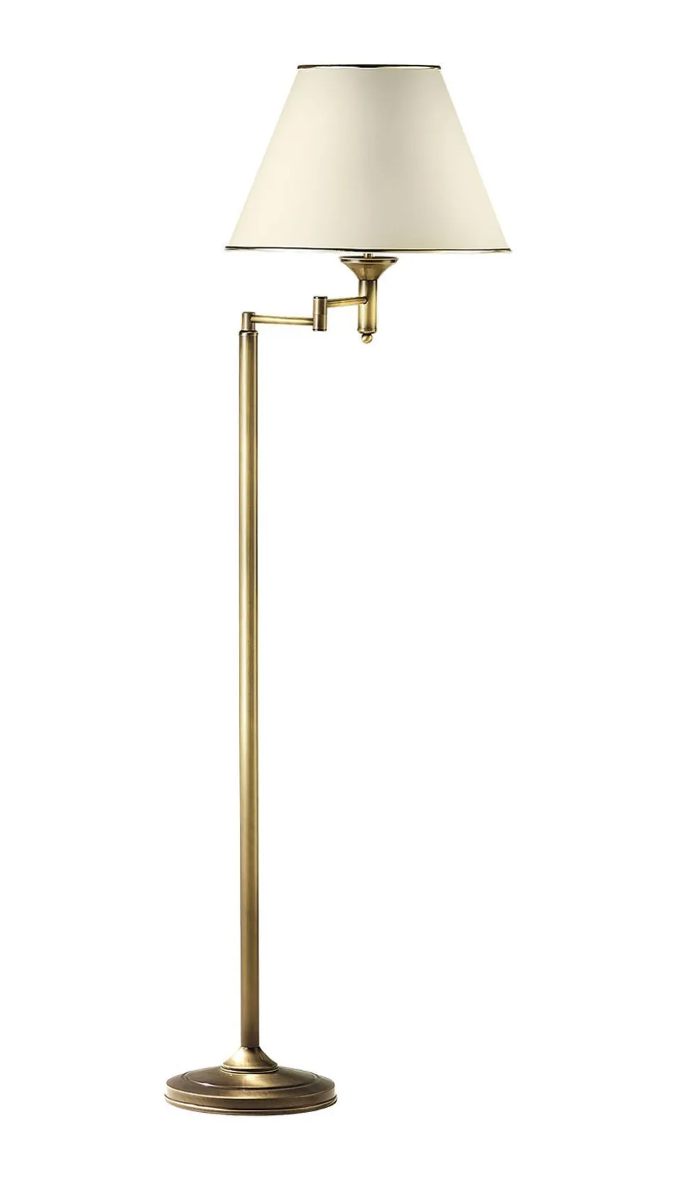 Stehleuchte 158cm in Messing antik schwenkbar Büro