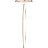 Stehleuchte CRINE Blumen 165cm Shabby Gold Weiß
