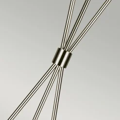 Stehleuchte Dreibein 140 cm klein Metall Stoff Modern