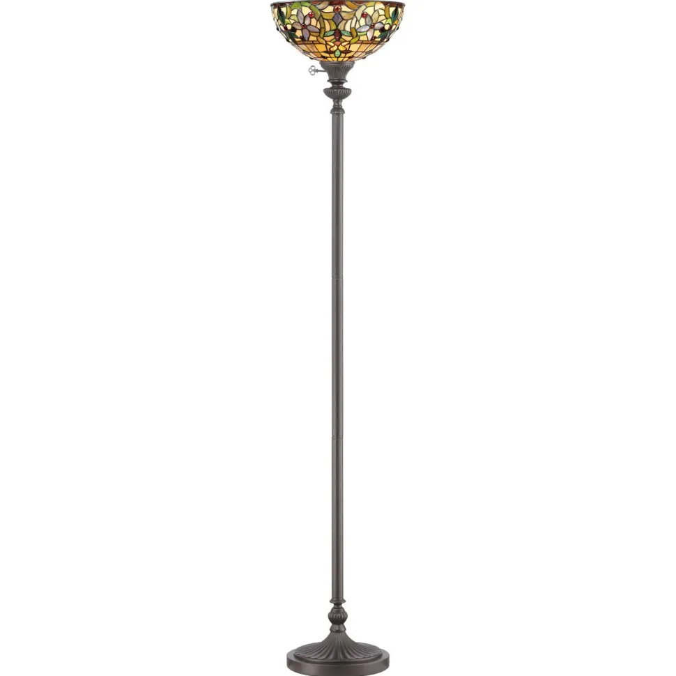 Stehleuchte FARFALLA 6 Bronze 178cm Tiffany Lampe