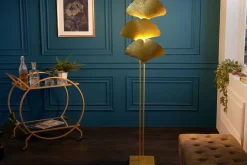 Stehleuchte 3-flammig Metall Gold indirekt E14 160 cm