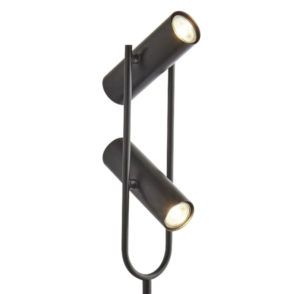 Stehleuchte 2-flammig Schwarz GU10 150 cm Metall verstellbar