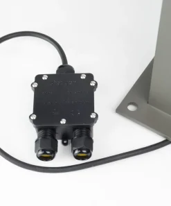 Stehleuchte IP65 Aluminium Glas Grau 90 cm GU10 Außen