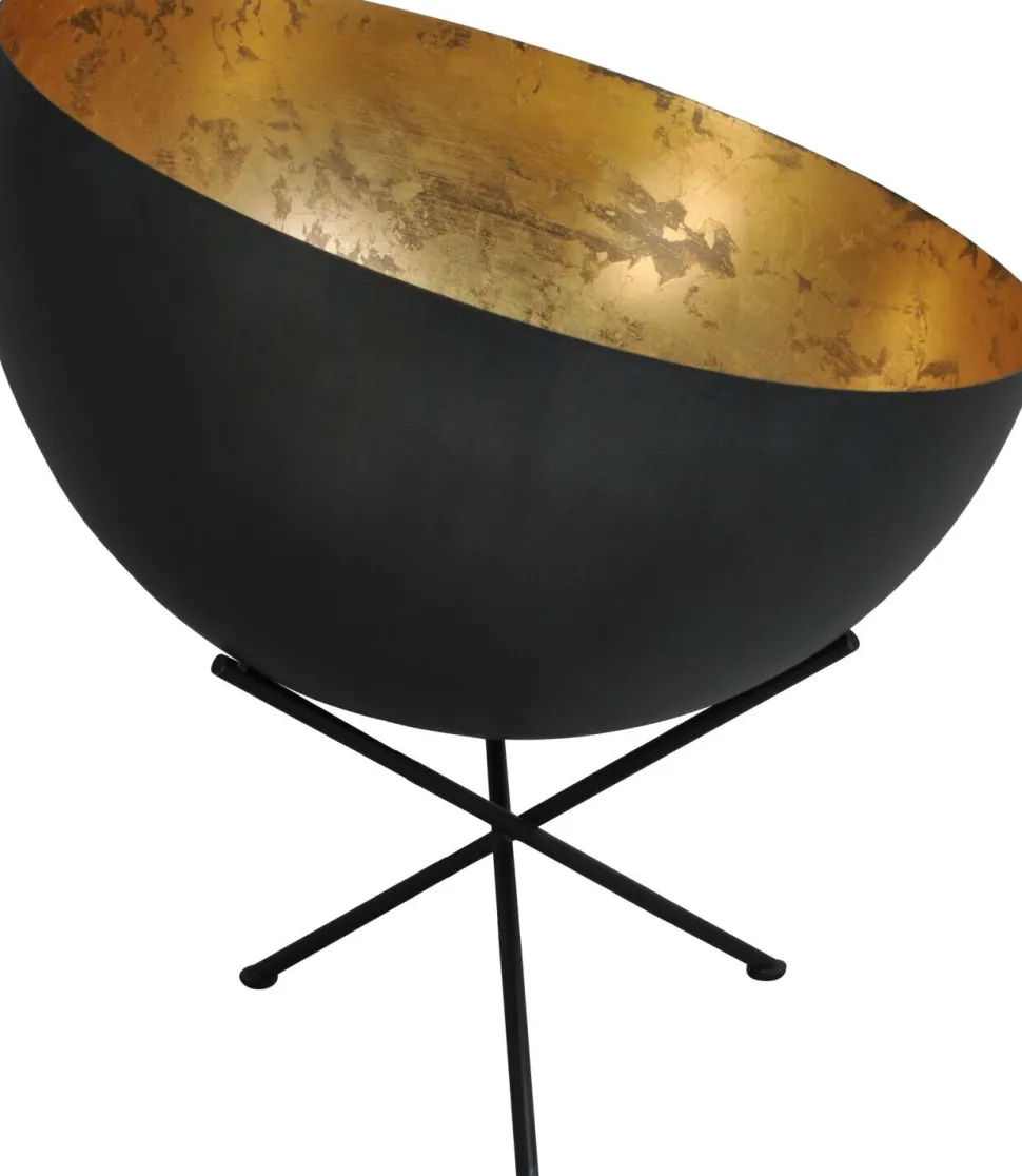 Stehleuchte LARINO Grau Metall Gold Ø60cm H:70cm