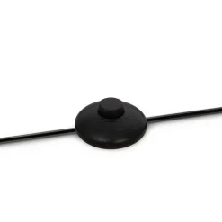 Stehleuchte Metall Glas E14 139 cm hoch Schwarz Weiß