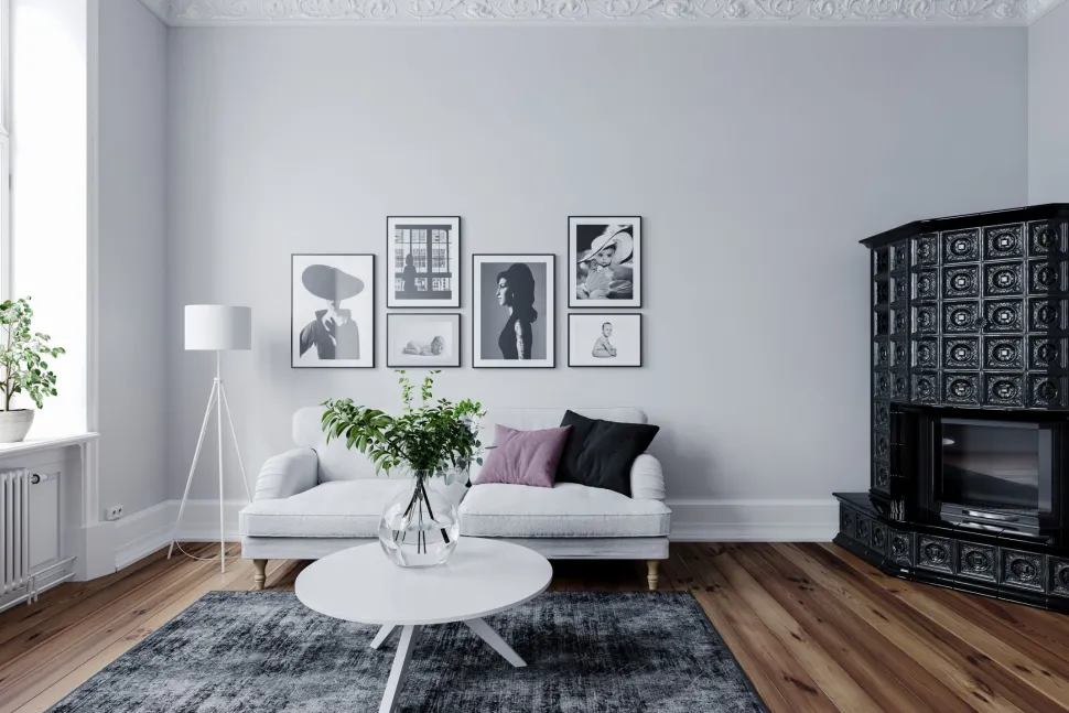 Stehleuchte Metall Stoff 145 cm hoch Tripod Weiß E27