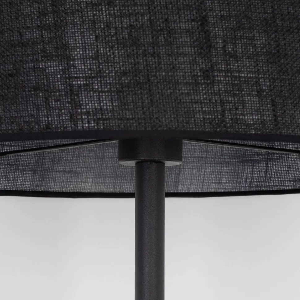 Stehleuchte Schwarz 160 cm Ø 50 cm Metall Stoff E27