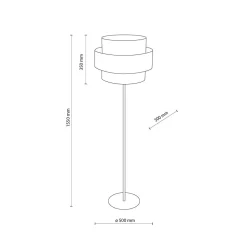 Stehleuchte Schwarz 155 cm E27 Stoff Metall Ø 50 cm