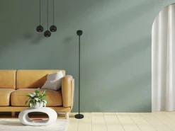 Stehleuchte Schwarz GU10 180 cm Metall Retro Design