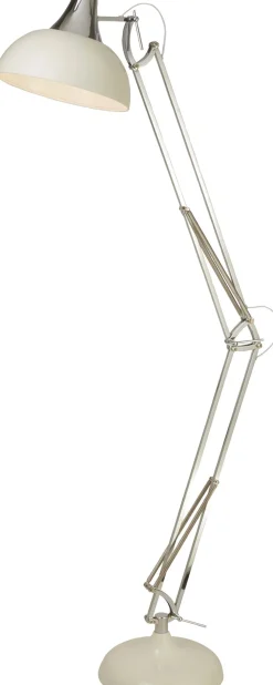 Stehleuchte verstellbar H: max. 170 cm Metall Creme E27