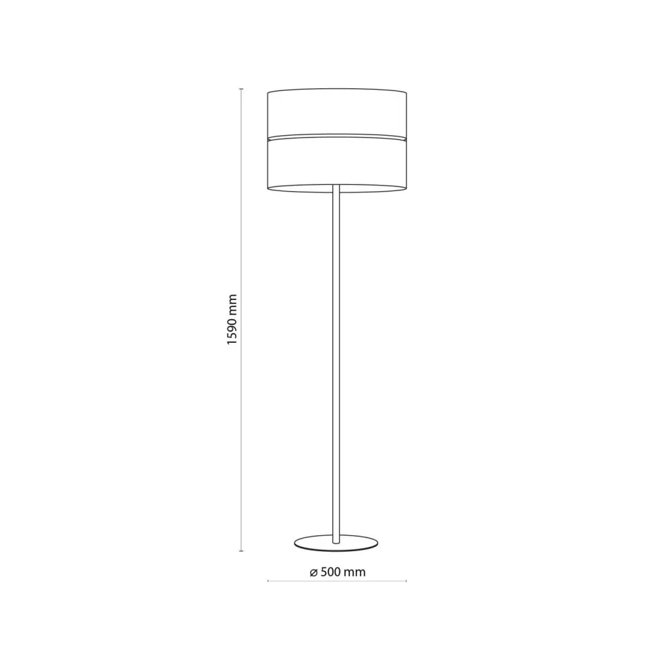 Stehleuchte Weiß Braun 159 cm Jute Stoff Metall Boho