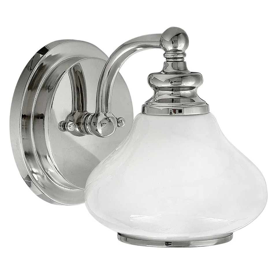 Stilvolle Badlampe IP44 LED in Chrom Weiß blendarm