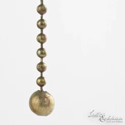 Stilvolle Bankerleuchte Messing Glas mit Zugschalter