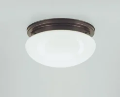 Stilvolle Deckenlampe E27 Messing Antik Glas Ø30 cm
