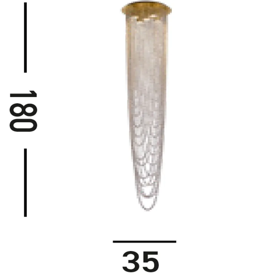 Stilvolle Deckenlampe Metall Glas GU10 Ø65 cm 5-flammig