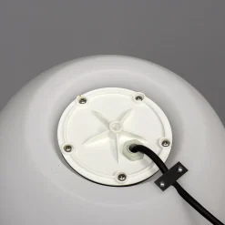 Stilvolle Gartenlampe Weiß runder Schirm Ø30cm