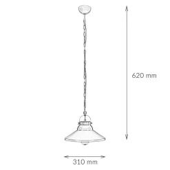 Stilvolle Hängeleuchte IRON in Schwarz