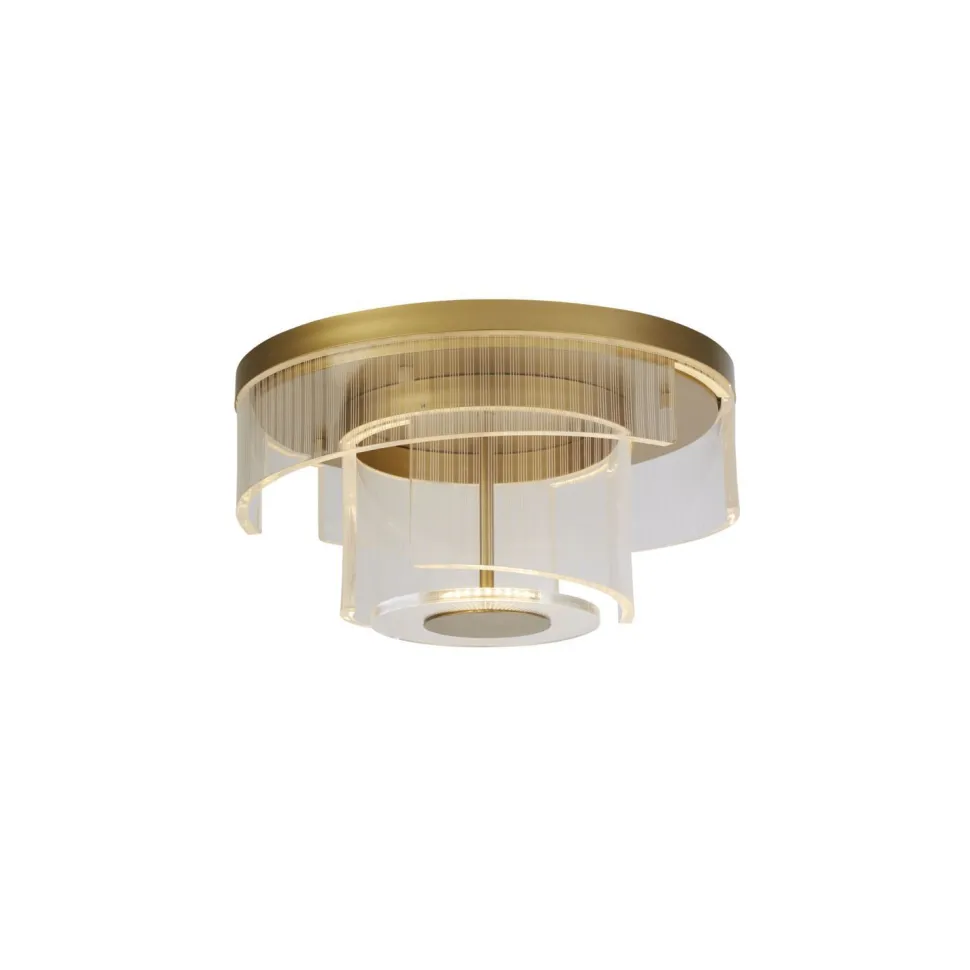 Stilvolle LED Deckenlampe Metall Ø40 cm in Gold 1046 lm